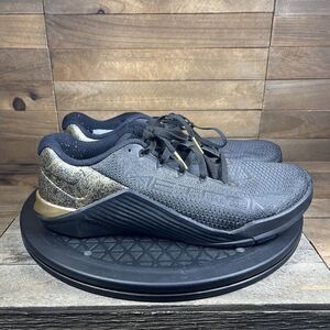 Nike Mens Size 7 Metcon 5 Cross Training Shoes AT3144-070 Black Metallic Gold